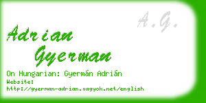 adrian gyerman business card